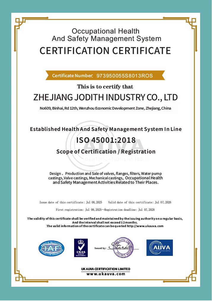 ISO45001--Occupational HealthAnd Safety Management System CERTIFICATE